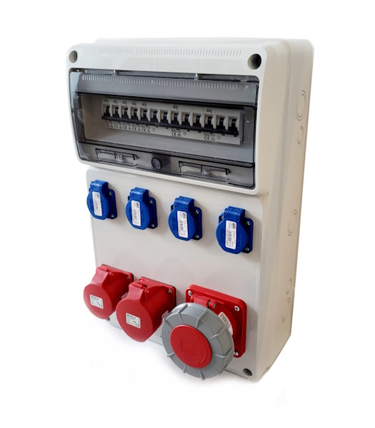 Rozdzielnia budowlana elektryczna RBD D7WR D7W_4x230_16_32_63_przod_kanlux