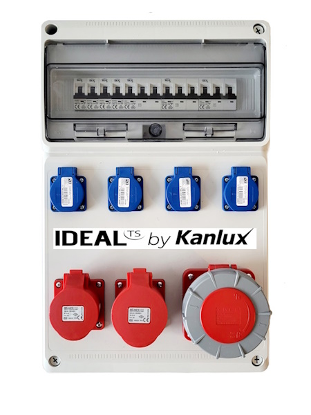 Rozdzielnia budowlana elektryczna RBD D7WR D7W_4x230_16_32_63_przod_kanlux