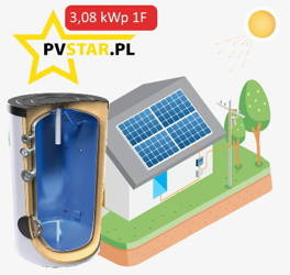 Zestaw Mój Prąd 4.0 - 9600 zł - 3,08 kWp - 1 FAZA - trapez + CWU