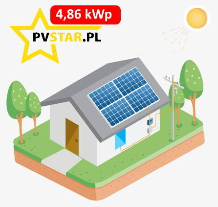 Zestaw fotowoltaiczny Mój Prąd 5.0 - 7900 zł - 4,86 kWp - 3 fazy - trapez