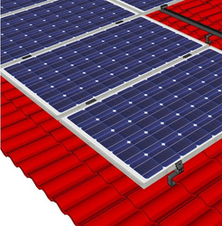Konstrukcja dachówka ceramiczna PV solar dla 2 paneli fotowoltaicznych