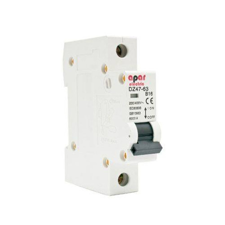 Wyłącznik nadprądowy B10 1P APAR ELECTRIC 1-fazowy